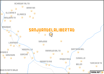 map of San Juan de La Libertad