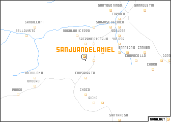 map of San Juan de la Miel