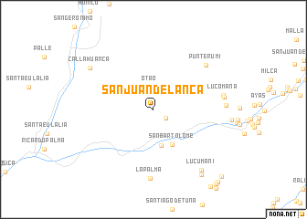 map of San Juan de Lanca