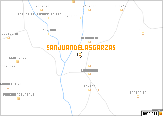 map of San Juan de las Garzas