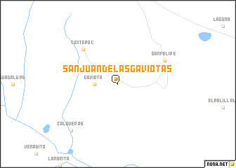 map of San Juan de las Gaviotas