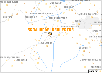 map of San Juan de las Huertas