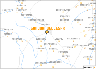 map of San Juan del Cesar