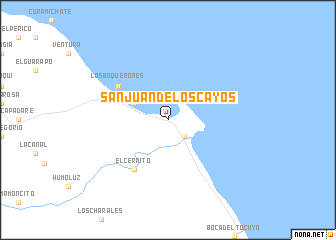 map of San Juan de los Cayos