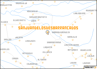 map of San Juan de los Desbarrancados