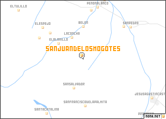 map of San Juan de los Mogotes