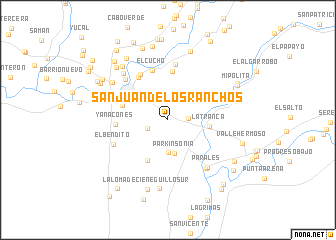 map of San Juan de los Ranchos