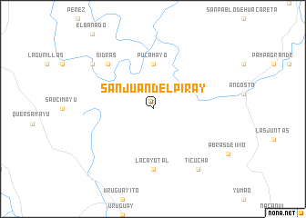 map of San Juan del Piray