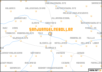 map of San Juan del Rebollar