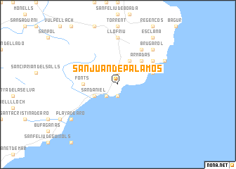 map of San Juan de Palamós