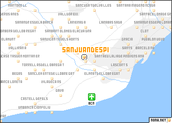map of San Juan Despí