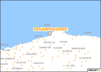 map of San Juan de Unare