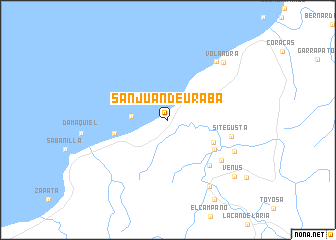 map of San Juan de Urabá