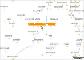 map of San Juan de Yanac