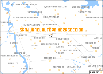 map of San Juan El Alto Primera Sección