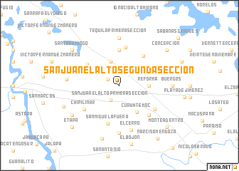 map of San Juan El Alto Segunda Sección