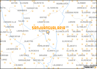 map of San Juan Gualaria
