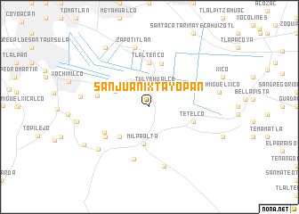 map of San Juan Ixtayopan