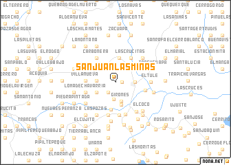 map of San Juan Las Minas