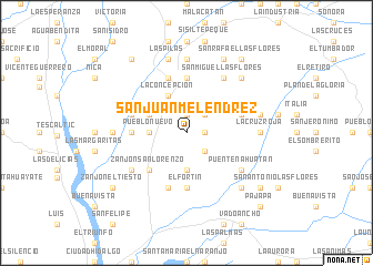 map of San Juan Meléndrez