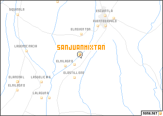 map of San Juan Mixtán