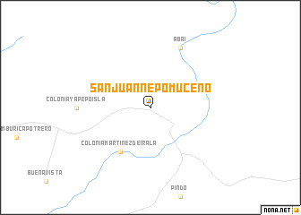 map of San Juan Nepomuceno