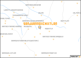 map of San Juan Noxchixtlán