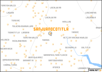 map of San Juan Ocotitla