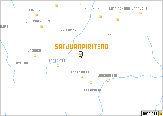 map of San Juan Piriteño