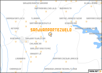 map of San Juan Portezuelo