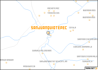 map of San Juan Quiotepec