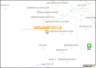 map of San Juan Tetla