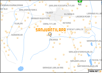 map of San Juan Tilapa
