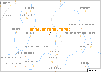 map of San Juan Tonaltepec