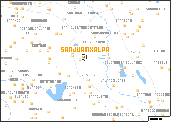 map of San Juan Xalpa