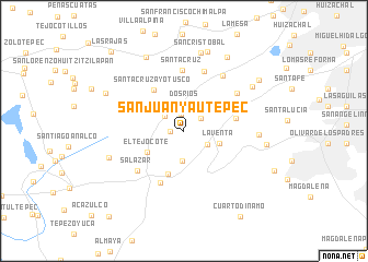 map of San Juan Yautepec