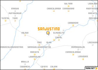 map of San Justino
