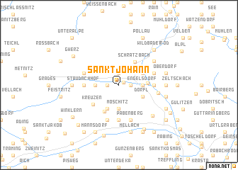 map of Sankt Johann