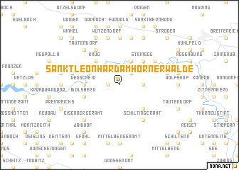 map of Sankt Leonhard am Hornerwalde