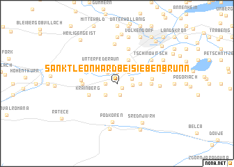 map of Sankt Leonhard bei Siebenbrunn