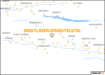 map of Sankt Lorenzen im Gitschtal