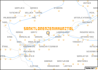 map of Sankt Lorenzen im Mürztal