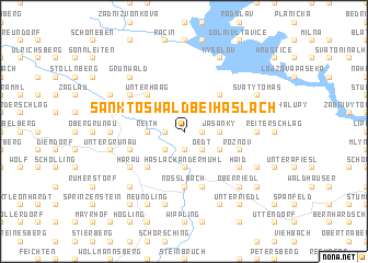 map of Sankt Oswald bei Haslach