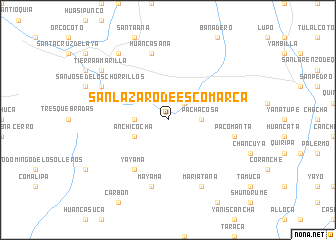 map of San Lázaro de Escomarca