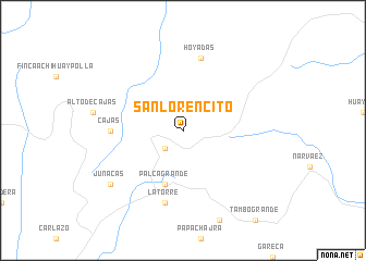 map of San Lorencito