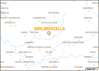 map of San Lorenzello