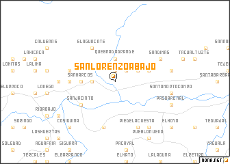 map of San Lorenzo Abajo