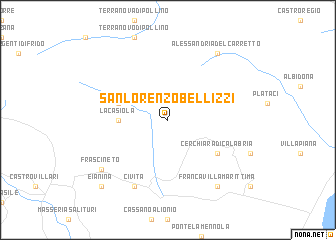 map of San Lorenzo Bellizzi