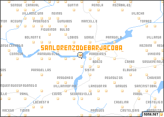 map of San Lorenzo de Barjacoba