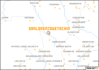map of San Lorenzo de Techín